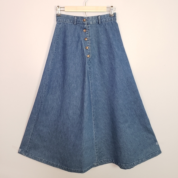 Ralph Lauren Dresses & Skirts - Vintage Ralph Lauren Country 90s denim maxi skirt